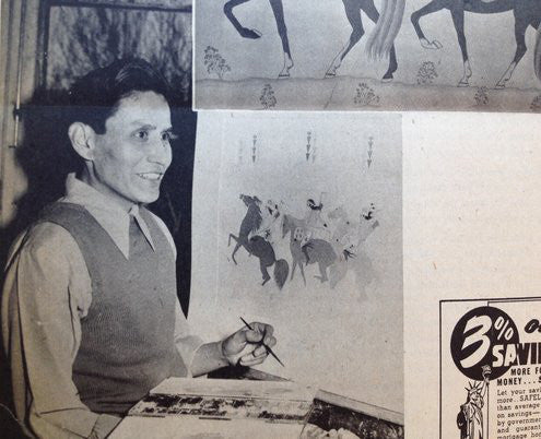 Painting - Navajo Ceremonial Night Chant : Harrison Begay Sr.