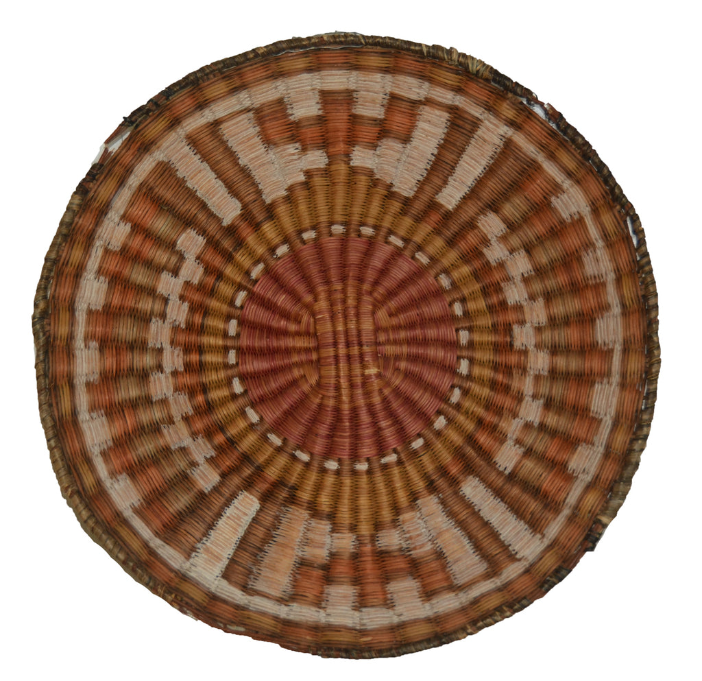 Native American Basket : Hopi Wicker Plaque : Basket 25 - Getzwiller's Nizhoni Ranch Gallery