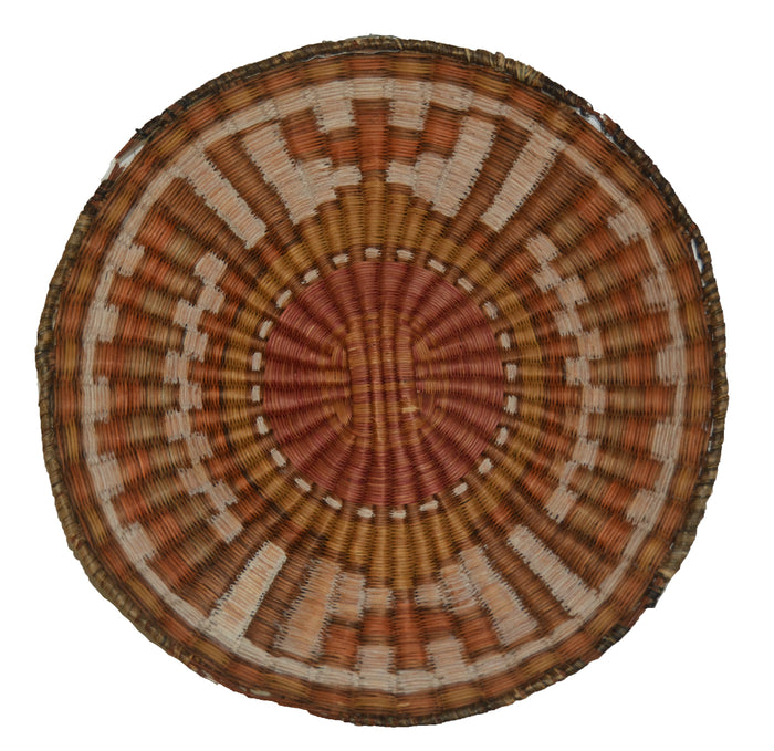 Native American Basket : Hopi Wicker Plaque : Basket 25