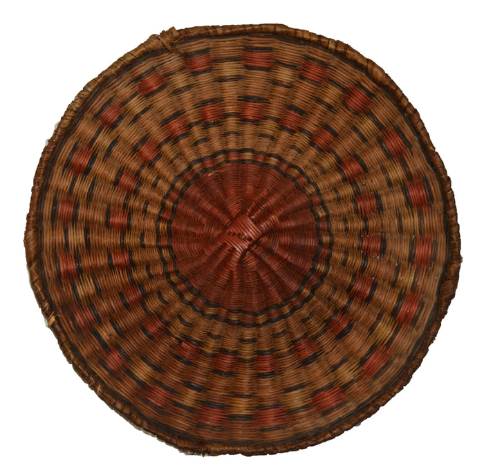 Native American Basket : Hopi Wicker Plaque : Basket 26