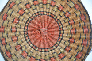 Native American Basket : Hopi Wicker Plaque : Basket 26 - Getzwiller's Nizhoni Ranch Gallery