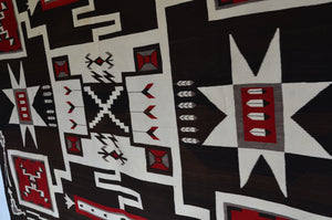 Storm Pattern Navajo Weaving  : Historic : GHT 2297-KS : 77" x 112" - Getzwiller's Nizhoni Ranch Gallery