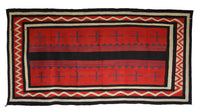Late Classic Navajo Weaving : Historic Hubbell Portiere :  PC 288 : 51" x 103"(4'3" x 8'7"), view 2