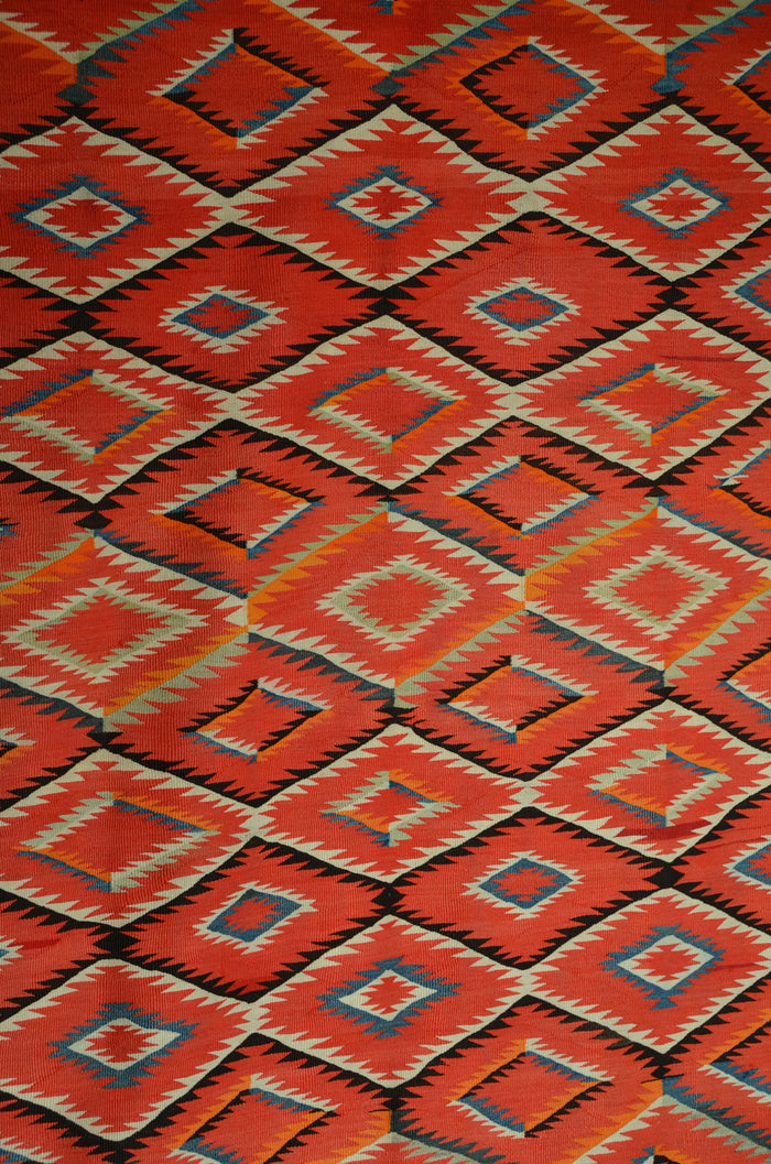 Late Classic Navajo Serape : Historic Navajo Textile : PC 67  : 55" X 75" (4'7" x 6'3")