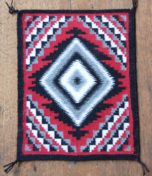 Miniature : Klagetoh Navajo Tapestry : Matilda Yazzie Bia : m-149 : 8" x 10" - Getzwiller's Nizhoni Ranch Gallery