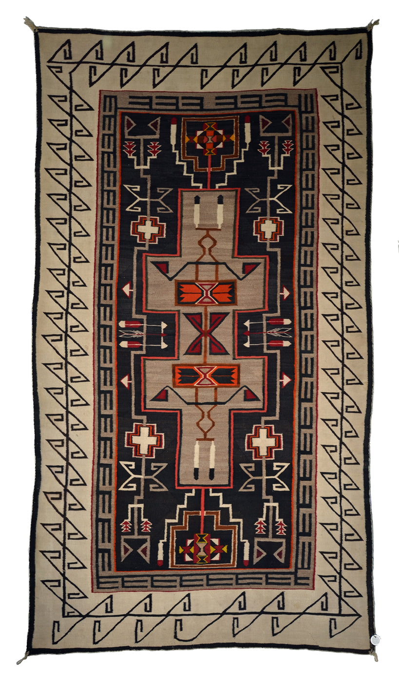 Teec Nos Pos Navajo Weaving : Antique : PC 144  : 88" x 40"