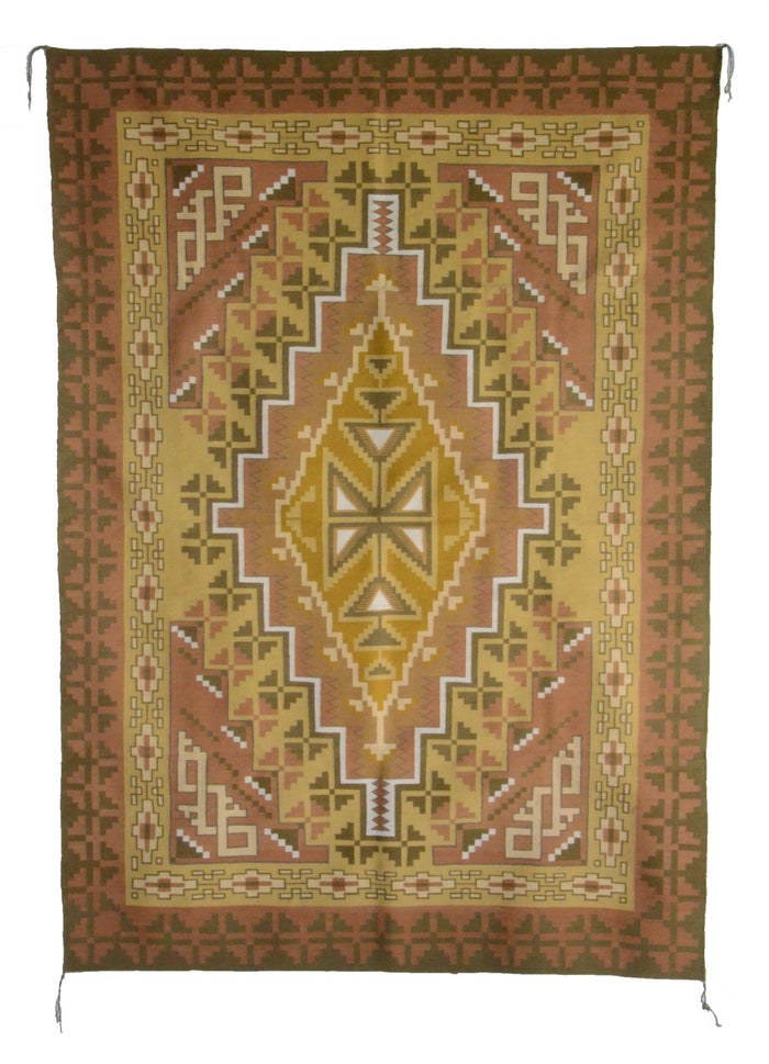 Burntwater Navajo Weaving : Ruth Ann Tracey : PC 271 : 58" x 82"  (4'10" x 6'10")