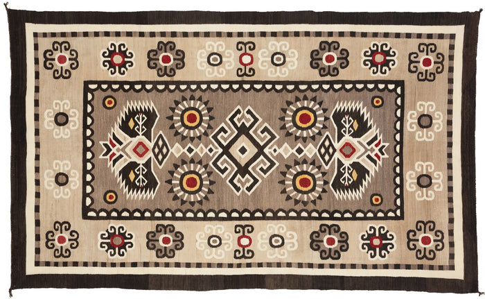 Bistie Navajo Weaving : Historic : PC 102 : 55" x 92" (4'7" x 7'8")