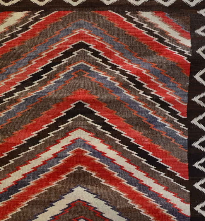 Rio Grande / Red Mesa Style Navajo Weaving : Historic : PC 252 : 47.5" x 84" (3'11.5" x 7")