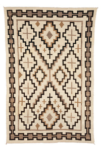 JB Moore/Crystal Navajo Weaving : Historic : PC 110 : 64″ x 96″ : (5'4" x 8'2"), view 1
