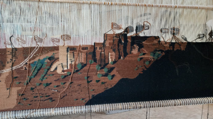 Spider Rock Pictorial : Navajo Rug : Marion Nez : Looming Attractions