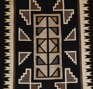 Two Grey Hills Navajo Rug : Historic : JV 118 : 33" x 48" (2'5" x 4')