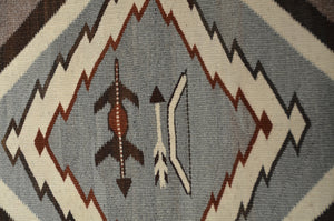 JB Moore- Crystal Pictorial Navajo Rug : Historic : PC 17