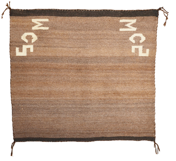 Navajo Single Saddle Blanket : Antique : JV 103 : 28.5" x 31.5" : (2'4.5" x 2'7.5")
