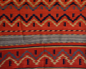 Serape Navajo Blanket : Historic : Late Classic :  JV 120 : 51" x 69" (4'3" x 5'9")