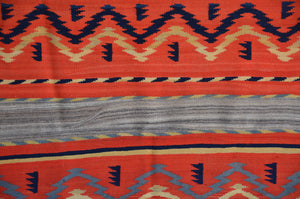 Serape Navajo Blanket : Historic : Late Classic :  JV 120 : 51" x 69" (4'3" x 5'9")