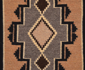 Crystal : Navajo Rug : Cecelia Nez :  Churro 1723 : 16.5" x 30.5" (1'4.5" x 2'6.5")