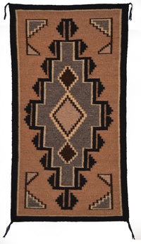 Crystal : Navajo Rug : Cecelia Nez :  Churro 1723 : 16.5" x 30.5" (1'4.5" x 2'6.5"), view 1