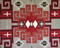 Klagetoh Navajo Weaving : Anita Bekay : Churro 1237 : 72" x 108 (6' x 9'), view 9