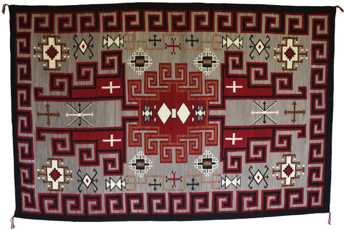 Klagetoh Navajo Weaving : Anita Bekay : Churro 1237 : 72" x 108 (6' x 9')