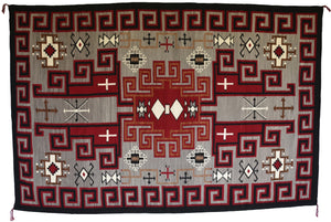 Klagetoh Navajo Weaving : Anita Bekay : Churro 1237 : 6' x 9'