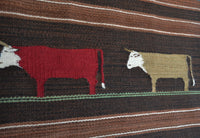 Pictorial Navajo Weaving : GH : Churro 1693 : 25.5" x 32" (2'1.5" x 2'8"), view 3