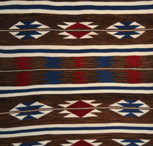 Childs Blanket Navajo Weaving : Jalucie Marianito : Churro 1707 : 36" x 51" (3' x 4'3")