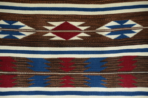 Childs Blanket Navajo Weaving : Jalucie Marianito : Churro 1707 : 36" x 51" (3' x 4'3")