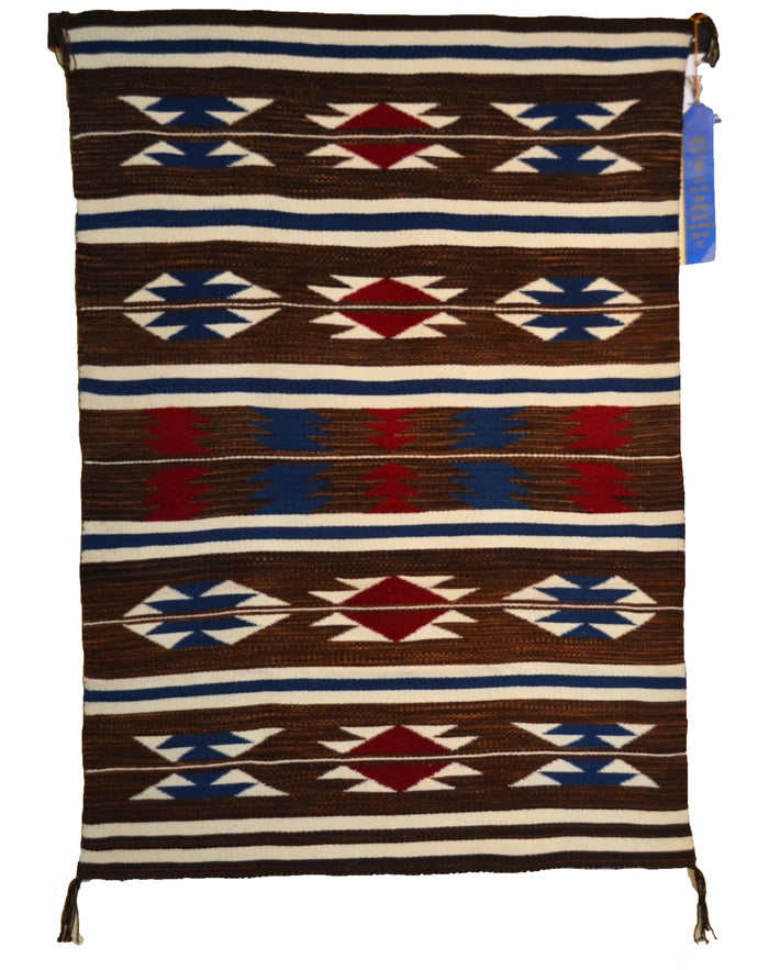 SOLD - Childs Blanket Navajo Weaving : Jalucie Marianito : Churro 1707 : 36" x 51" (3' x 4'3") : Award Winner!