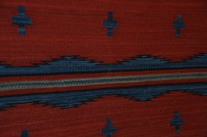 Pictorial Single Saddle Navajo Blanket : GH : Churro 1708 : 29" x 31"