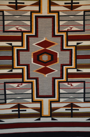 Old Style Crystal Navajo Rug:  Elsie Bia : Churro 1713 : 51" x 72" (4'3" x 6')