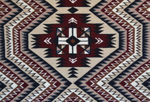 Teec Nos Pos / Red Mesa Navajo Rug : Berlinda Nez Barber : Churro 1716 : 30.5" x 45.5" (2'6.5" x 3'9.5")