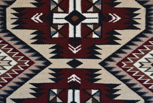 Teec Nos Pos / Red Mesa Navajo Rug : Berlinda Nez Barber : Churro 1716 : 30.5" x 45.5" (2'6.5" x 3'9.5")
