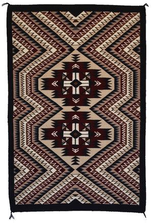 Teec Nos Pos / Red Mesa Navajo Rug : Berlinda Nez Barber : Churro 1716 : 30.5" x 45.5" (2'6.5" x 3'9.5")