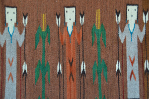 Yei Navajo Weaving : GH : Churro 1720 : 27" x 44"