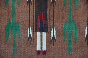 Yei Navajo Weaving : GH : Churro 1720 : 27" x 44"