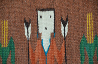 Yei Navajo Weaving : GH : Churro 1720 : 27" x 44" (2'3" x 3'8"), view 5