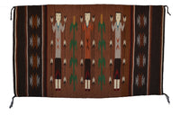 Yei Navajo Weaving : GH : Churro 1720 : 27" x 44" (2'3" x 3'8"), view 1