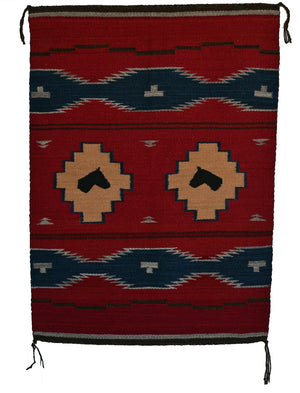 Pictorial Navajo Weaving : GH : Churro 1721 : 22" x 30"