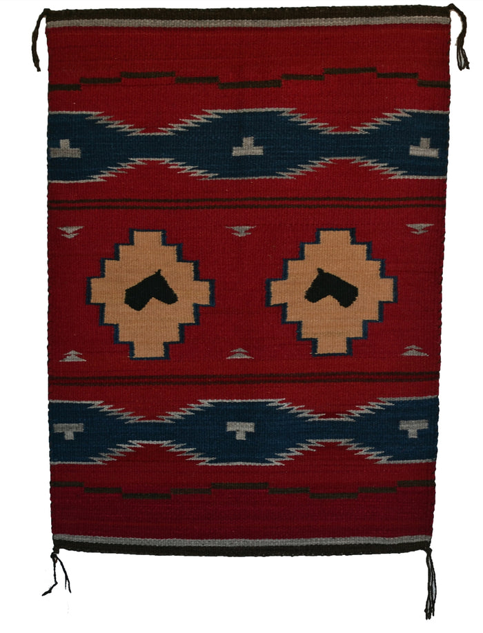 Pictorial Navajo Weaving : GH : Churro 1721 : 22" x 30" (1'10" x 2'6")