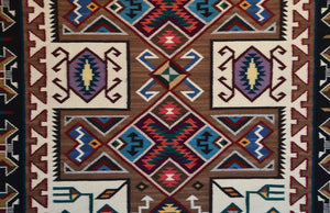 Teec Nos Pos Navajo Rug : Cara Gorman Yazzie : Churro 1722 : 49" x 71" (4'1" x 5'11")