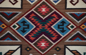 Teec Nos Pos Navajo Rug : Cara Gorman Yazzie : Churro 1722 : 49" x 71" (4'1" x 5'11")