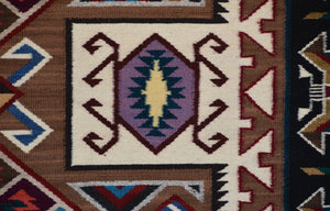 Teec Nos Pos Navajo Rug : Cara Gorman Yazzie : Churro 1722 : 49" x 71" (4'1" x 5'11")