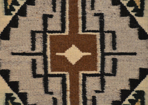 Teec Nos Pos Navajo Rug : Malinda Nez :  Churro 1724 : 16" x 30" (1'4" x 2'6")