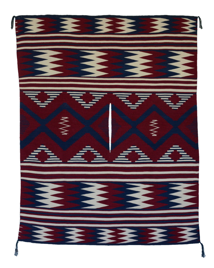 Poncho : Navajo Weaving : Julia Upshaw : Churro 1529 : 78" x 57" (6'6" x 4'9") : Award Winner!