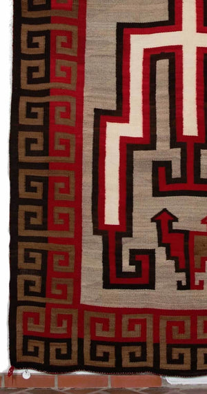 Crystal Hero Twin Navajo Rug Weaving : Historic : GHT 536 : 54" x 108" - Getzwiller's Nizhoni Ranch Gallery