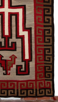 Crystal Hero Twin Navajo Rug Weaving : Historic : GHT 536 : 54" x 108" : (4'6" x 9'), view 7