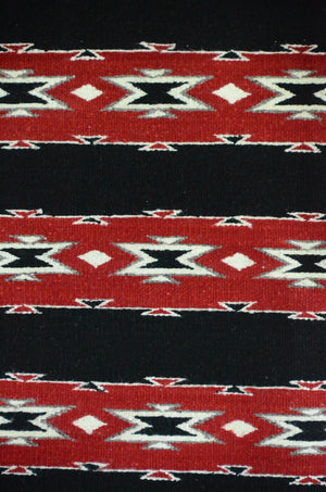 Navajo Saddle Blanket - Double : Mary Tso : Nizhoni Ranch Gallery : SG 29 : 32" x 60" - Getzwiller's Nizhoni Ranch Gallery