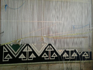 Teec Nos Pos Navajo Rug : Geraldine Phillips : Churro 1574: 6'1" x 12'1" - Getzwiller's Nizhoni Ranch Gallery