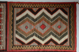 Antique Navajo Rug: 4 in 1 Teec Nos Pos Pictorial : GHT 187 : 64" x 90" - Getzwiller's Nizhoni Ranch Gallery